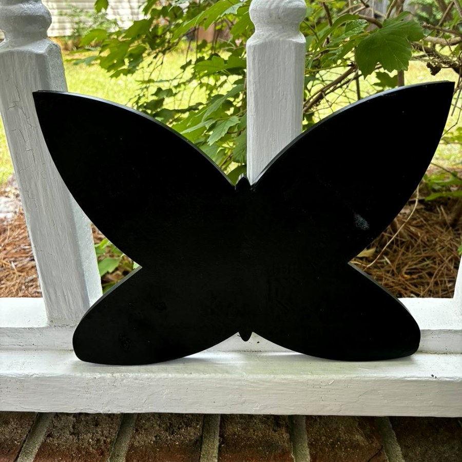 Blank Butterfly Mosaic Backer in Black