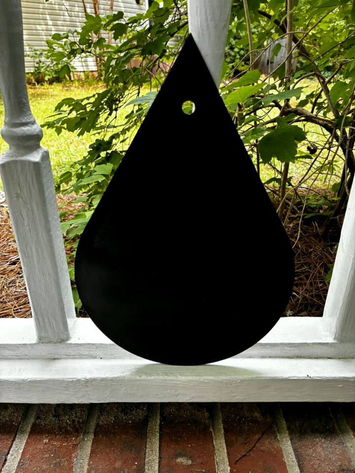 Blank Hanging Raindrop Mosaic Backer in Black