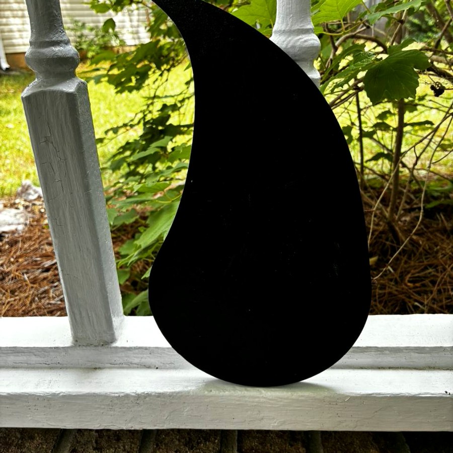 Blank Paisley Drop Mosaic Backer in Black