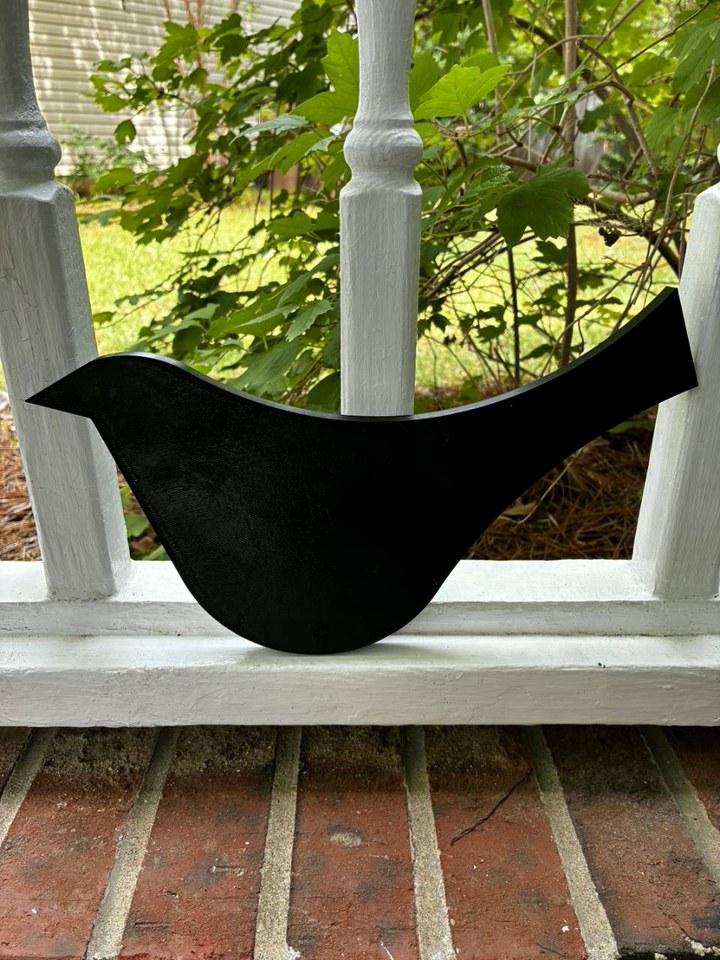 Black blank Yard Mosaic songbird backer showing its textured mosaic surface